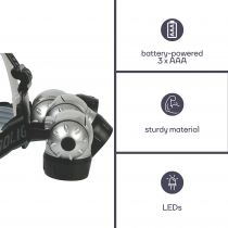Lampe frontale à 7 leds blanches ultralumineuses (EHL12)