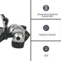 Lampe frontale &agrave; 7 leds blanches ultralumineuses (EHL12)