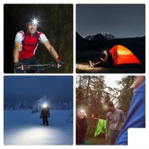 Lampe Frontale Avec 3 Led Blanches Ultralumineuses (EHL7N)