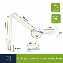 Lampe-loupe 5 dioptries- 22w - blanc (VTLAMP2WN)