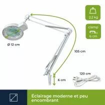 Lampe-loupe 8 dioptries- 22w - blanc (VTLAMP2WN8)