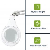 Lampe-loupe led 5 dioptries - 4w - 48 pcs - blanc (VTLLAMP2W)