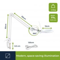 Lampe-loupe led 5 dioptries - 4w - 48 pcs - blanc (VTLLAMP2W)