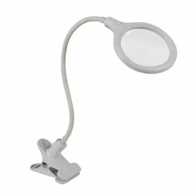 LAMPE-LOUPE LED AVEC PINCE - 5 DIOPTRES - 6 W - 30 LEDs - BLANC (VTLLAMP10N)