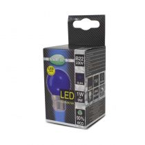 LED 1W BULB B22 BLEUE BOITE (7643)