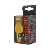 LED 1W BULB B22 ORANGE BOITE (7647)