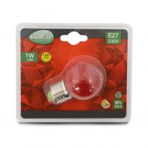 LED 1W BULB E27 ROUGE BLISTER (76182)