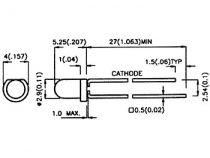 Led 3mm - jaune diffusant - 15mcd (LED3YLN)