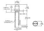 Led 3mm verte 10mcd -45o