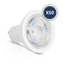 LED 6W GU10 3000K 75° BOITE DIM PACK DE 50 (150000)