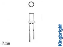 Led a tete plate jaune diffusante 3mm (L-424YDT)