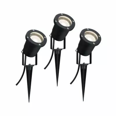 LED ext�rieur lumi�re pour plante avec piquet � planter IP44 3x3,5 W GU10 Noir (98897 )