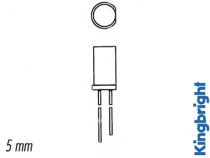 Led plate jaune diffusante 5mm (L-483YDT)