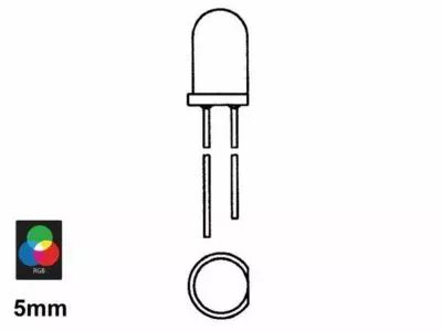 Led rvb clignotante de 5 mm avec programme int�gr� (LED5/RGB)