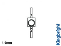 Led solid-state subminiature 1.9mm - rouge diffusant (KM-2520ID-01)