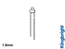 Led standard 1.8mm - rouge diffusant (L-2060HD)