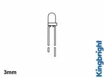 Led standard 3mm - jaune diffusant (L-34YD)