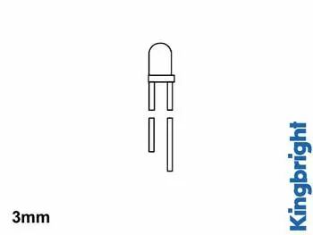 Leds standard 3mm - rouge transparent (L-7104SRC-E)