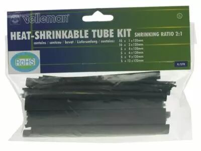 Lot de gaines thermoretractables - 40pcs-noir (K/STB)