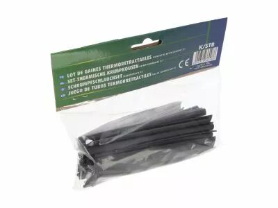 Lot de gaines thermoretractables - 40pcs-noir (K/STB)