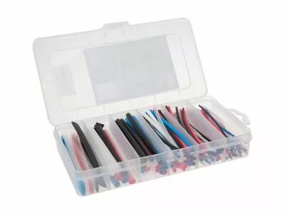 Lot de gaines thermor�tractables - multicolore 10cm - 170 pcs - dans coffret de rangement (K/STMC2)