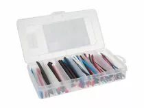 Lot de gaines thermor&eacute;tractables - multicolore 10cm - 170 pcs - dans coffret de rangement (K/STMC2)