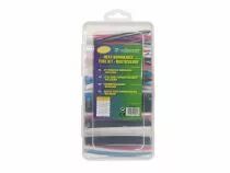 Lot de gaines thermor&eacute;tractables - multicolore 10cm - 170 pcs - dans coffret de rangement (K/STMC2)