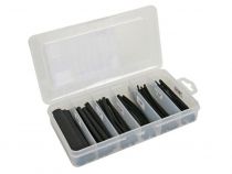 Lot de gaines thermorétractables - noir avec colle 10cm - 85 pcs - dans coffret de rangement (K/STB2G)