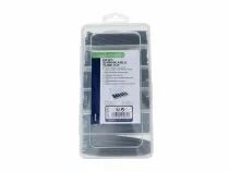 Lot de gaines thermor&eacute;tractables - noir avec colle 10cm - 85 pcs - dans coffret de rangement (K/STB2G)