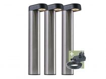 Ludeco - Arvid - borne lumineuse - set (3 pcs) - 12 V - 150 lm - 1.5 W - blanc chaud (PL1033.161)