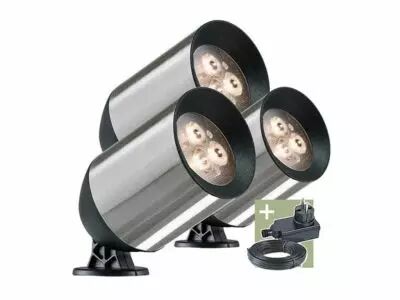 Ludeco - Fenor - spot - set (3 pcs) - 12 V - 150 lm - 1.5 W - blanc chaud (PL3033.161)