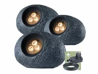 Ludeco - Ingor - spot - set (3 pcs) - 12 V - 150 lm - 1.5 W - blanc chaud (PL2003.161)