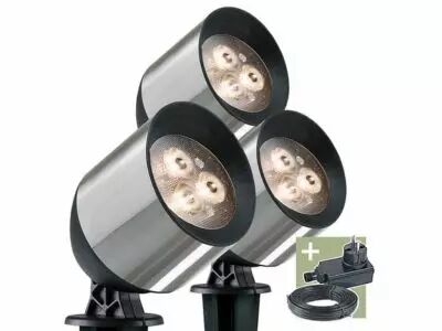 Ludeco - Joren - spot - set (3 pcs) - 12 V - 90 lm - 1 W - blanc chaud (PL3013.161)