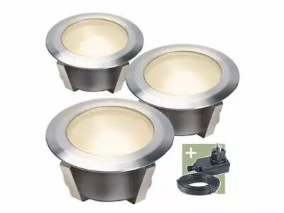 Ludeco - Olan 40 - spot � encastrer - set (3 pcs) - 12 V - 16 lm - 0.25 W - blanc chaud (PL6003.161)