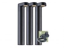 Ludeco - Oskar - borne lumineuse - set (3 pcs) - 12 V - 150 lm - 1.5 W - blanc chaud (PL1023.161)