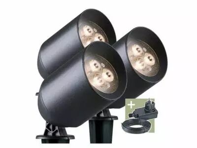 Ludeco - Stig - spot - set (3 pcs) - 12 V - 150 lm - 1.5 W - blanc chaud (PL3023.161)