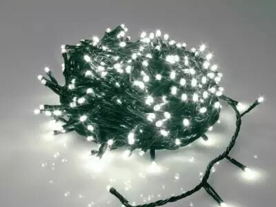 Lumi�re Immensit� LED - Anim�e - 60 m - 900 lampes blanches - fil vert - modulateur - 31 V (IM-LED-A-60-31V-W)
