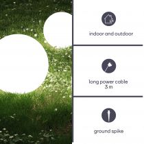 Luminaire D\'Extérieur - En Forme De Boule - Ø 45 Cm (LAMPH11L)