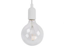 Luminaire design à suspension en cordage - blanc (LAMPH01W)