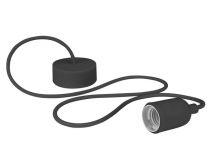 Luminaire design à suspension en cordage - noir (LAMPH01B)