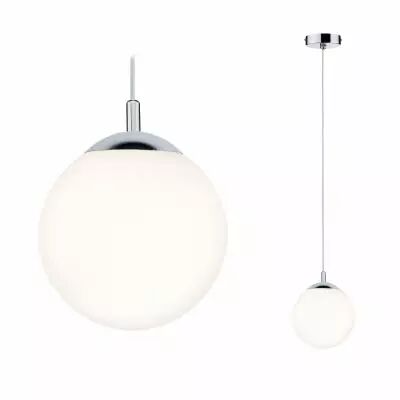 Luminaire en suspension Globe IP44 1 flamme Satin/Chrome (70895 )