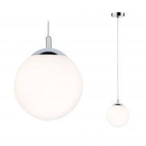 Luminaire en suspension Globe IP44 1 flamme Satin/Chrome (70895 )