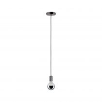 Luminaire en suspension IP44 1 flamme chrome noir  (79754 )