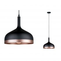 Luminaire en suspension Neordic Embla 1 flamme Noir / Cuivre (79629)