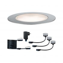 Luminaire encastré dans le sol Plug&Shine Floor Eco IP65 3000K 3x1W 24V argent (93692 )