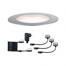 Luminaire encastré dans le sol Plug&Shine Floor Eco IP65 3000K 3x1W 24V argent (93692 )