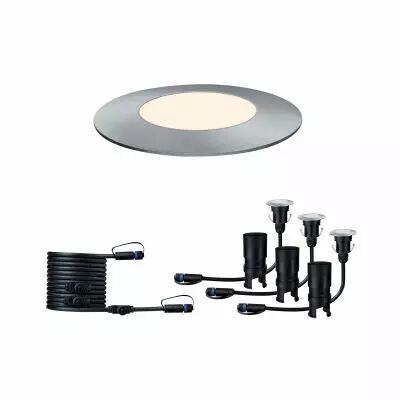 Luminaire encastr� dans le sol Plug&Shine Floor Mini IP65 3000K 3x2,5W 24V argent (93949 )