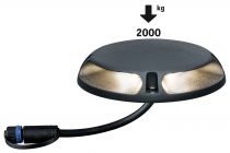 Luminaires encastrés à poser sur le sol Plug&Shine IP67 2x3 W 24 V carrossable anthracite (93920 )