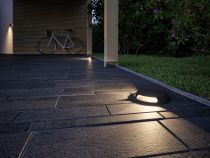 Luminaires encastrés à poser sur le sol Plug&Shine IP67 2x3 W 24 V carrossable anthracite (93920 )