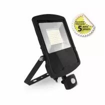 LUMOS II PROJECT 70W 4000K PLAT NOIR IP44/65 + DETECT IR 5ANS (100158)